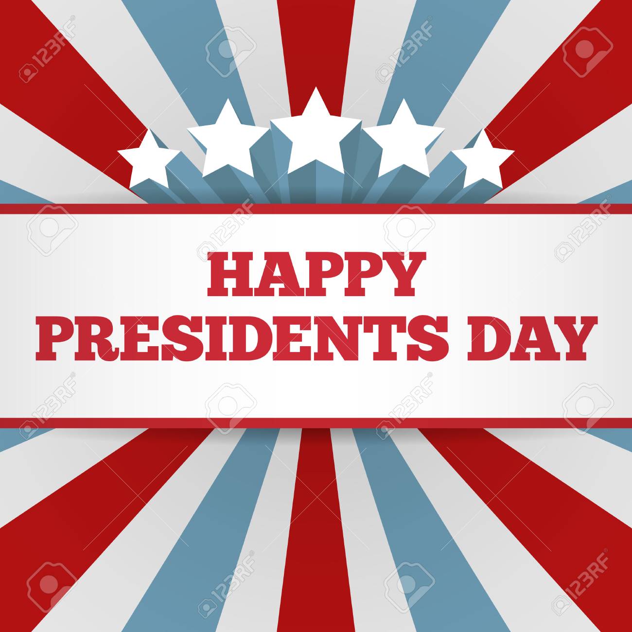 Presidents Day Background Usa Patriotic Template With Text