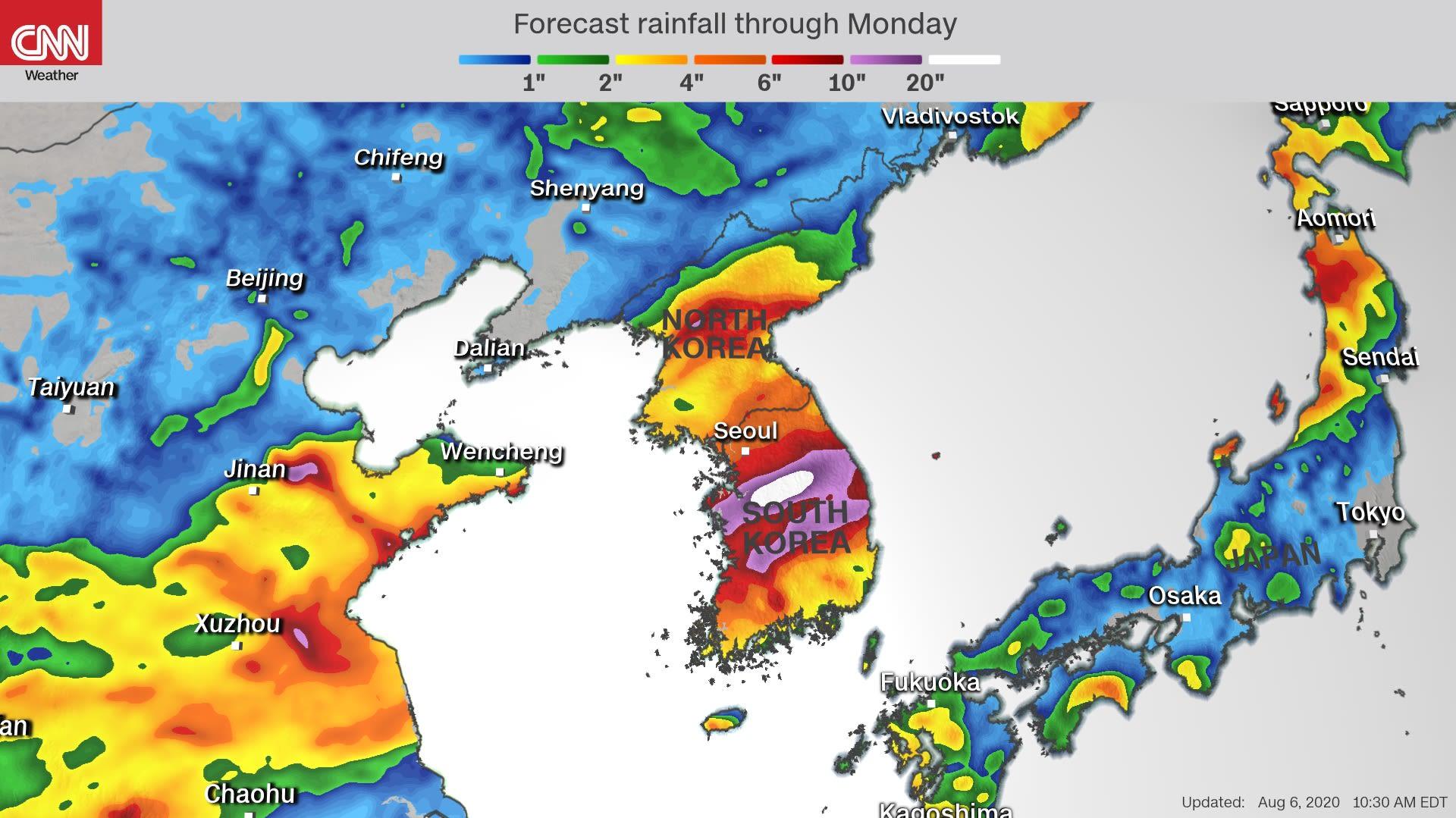 Monsoon drenches the Korean Peninsula with flooding rains CNN
