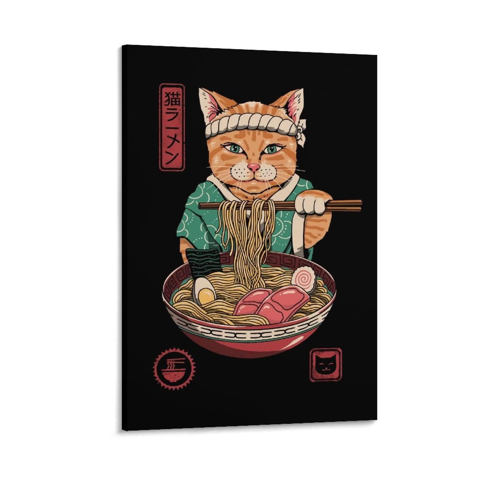 Amazon Nayuko Japanese Samurai Cat Eating Ramen Heavy Metal