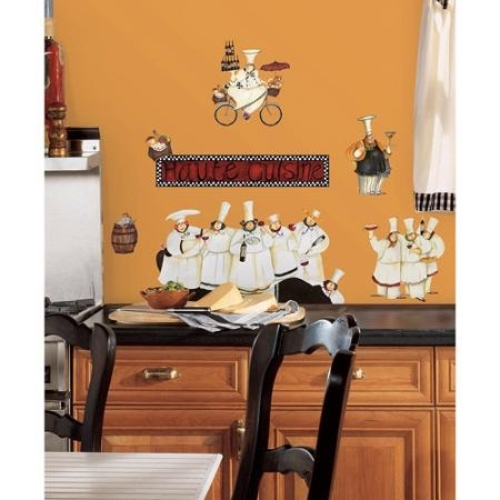 Free Download Italian Fat Chef Kitchen Decor Wall Stickers Peel