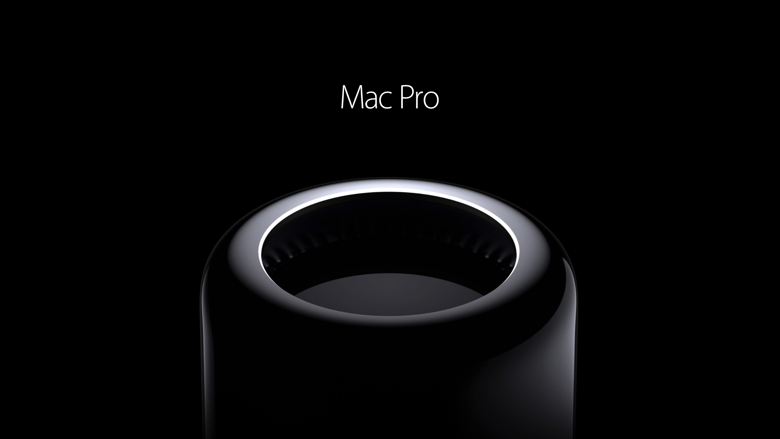 Apple wallpaper Mac Pro 2014 gloss black black background a new
