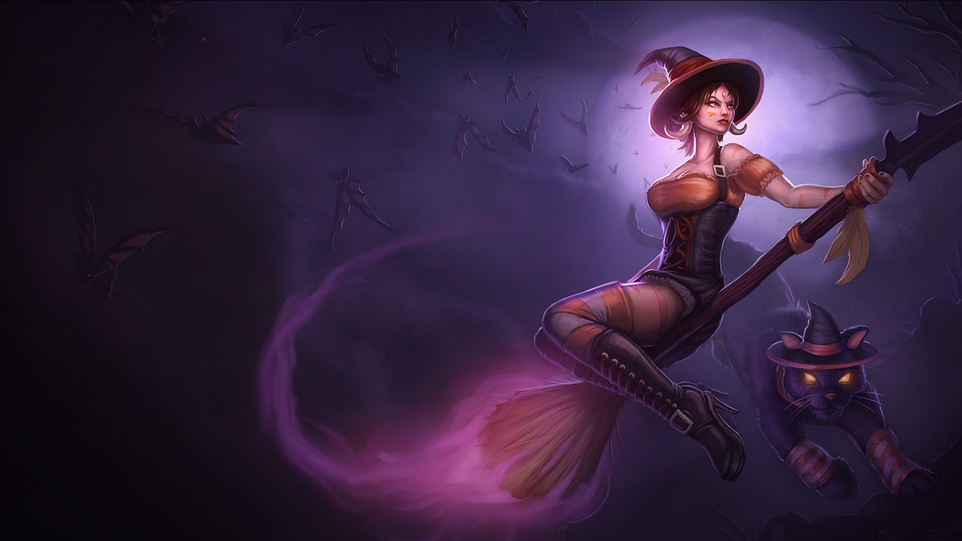 Art Dark Horror Witch Wallpaper