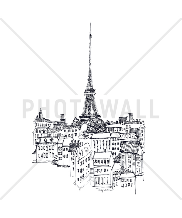 Tillmon Eiffel Tower Wall Mural Photo Wallpaper Photowall