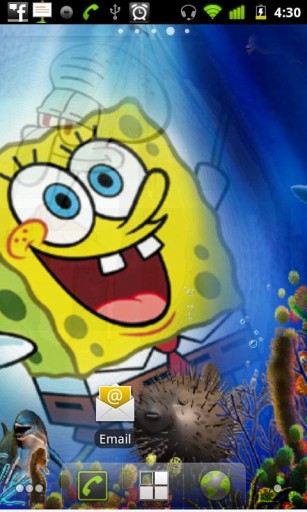 Bigger Spongebob Live Wallpaper HD For Android Screenshot