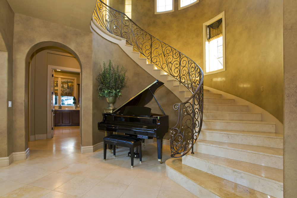 Grand Piano With Marble Staircase Wall Mural Ohpopsi Wallpaper