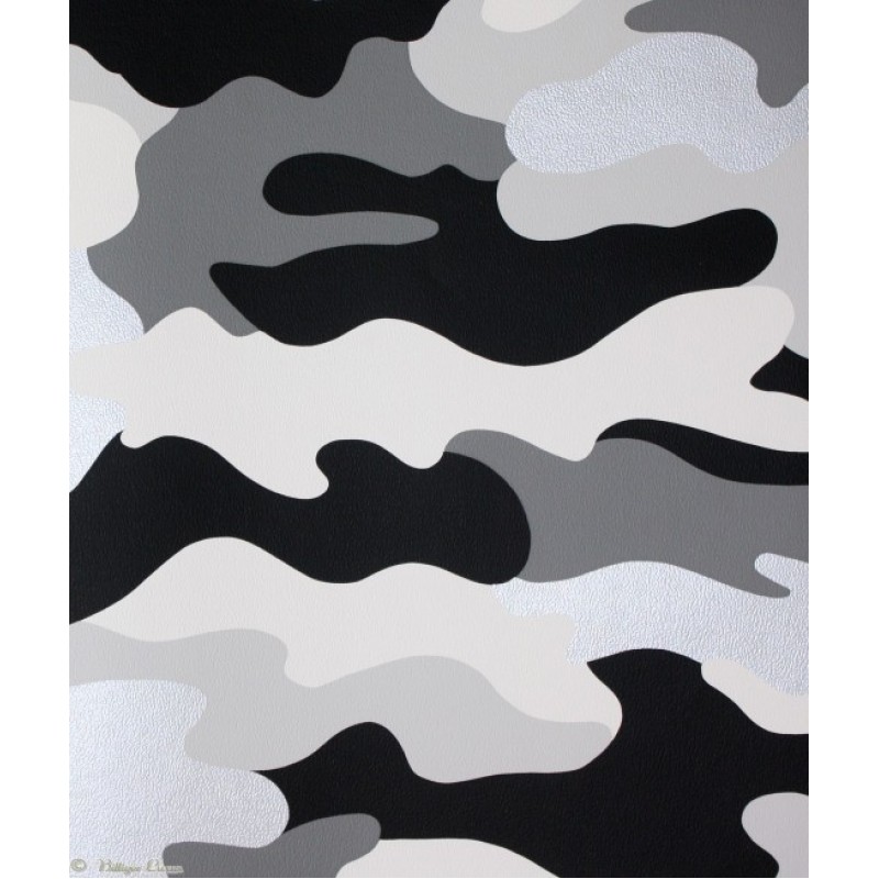 Home Kids Club Camouflage Black Grey Wallpaper By Rasch
