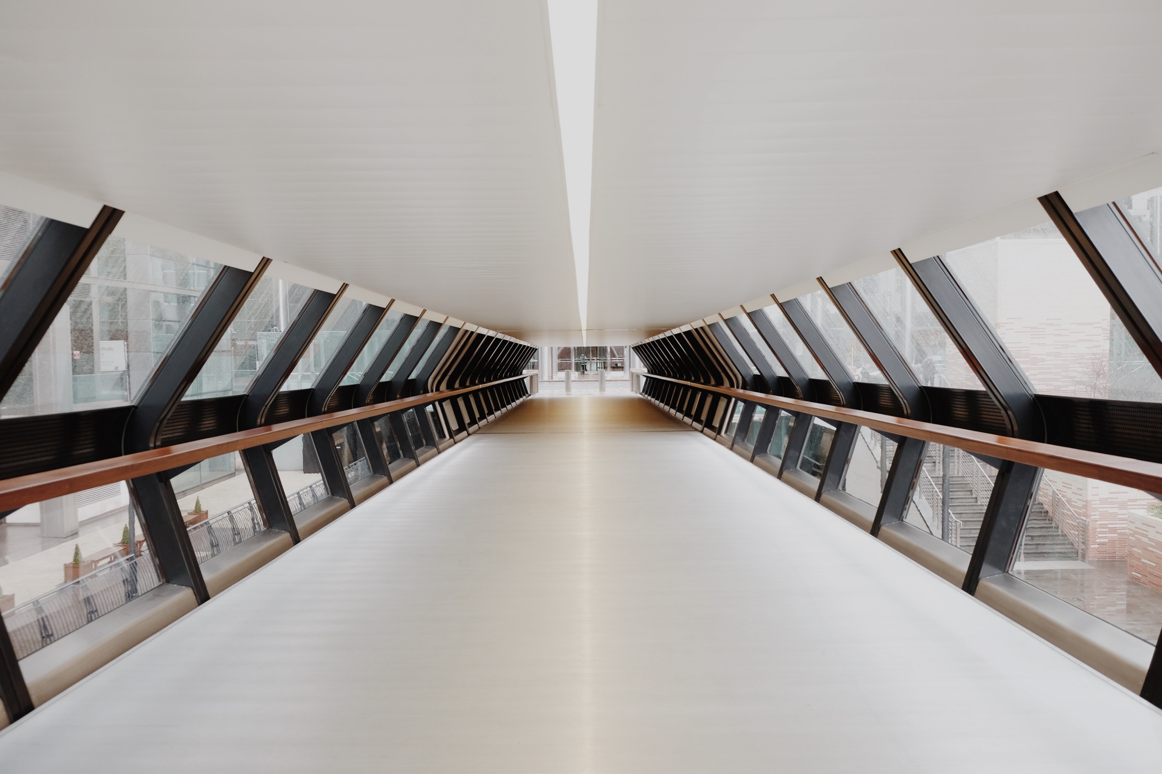 Wallpaper Id A Skywalk Hallway At The Crossrail Place
