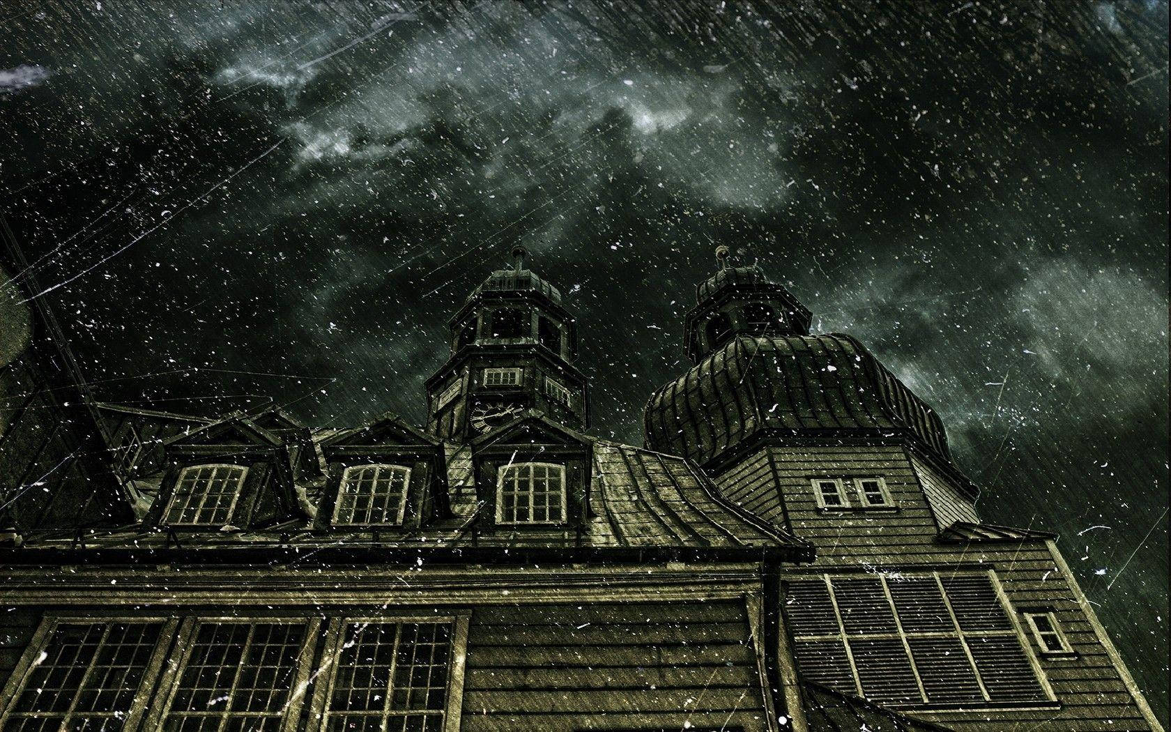 Haunted House Halloween Wallpaper