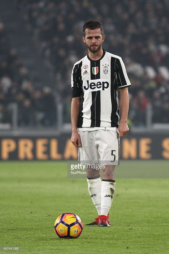 Juventus Midfielder Miralem Pjanic Prepares To Shoot A