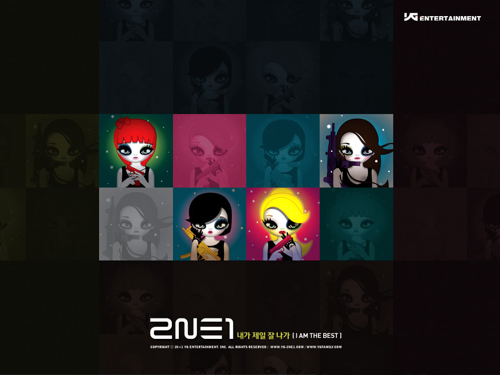 Two wallpapers for 2NE1s latest single I Am The Best