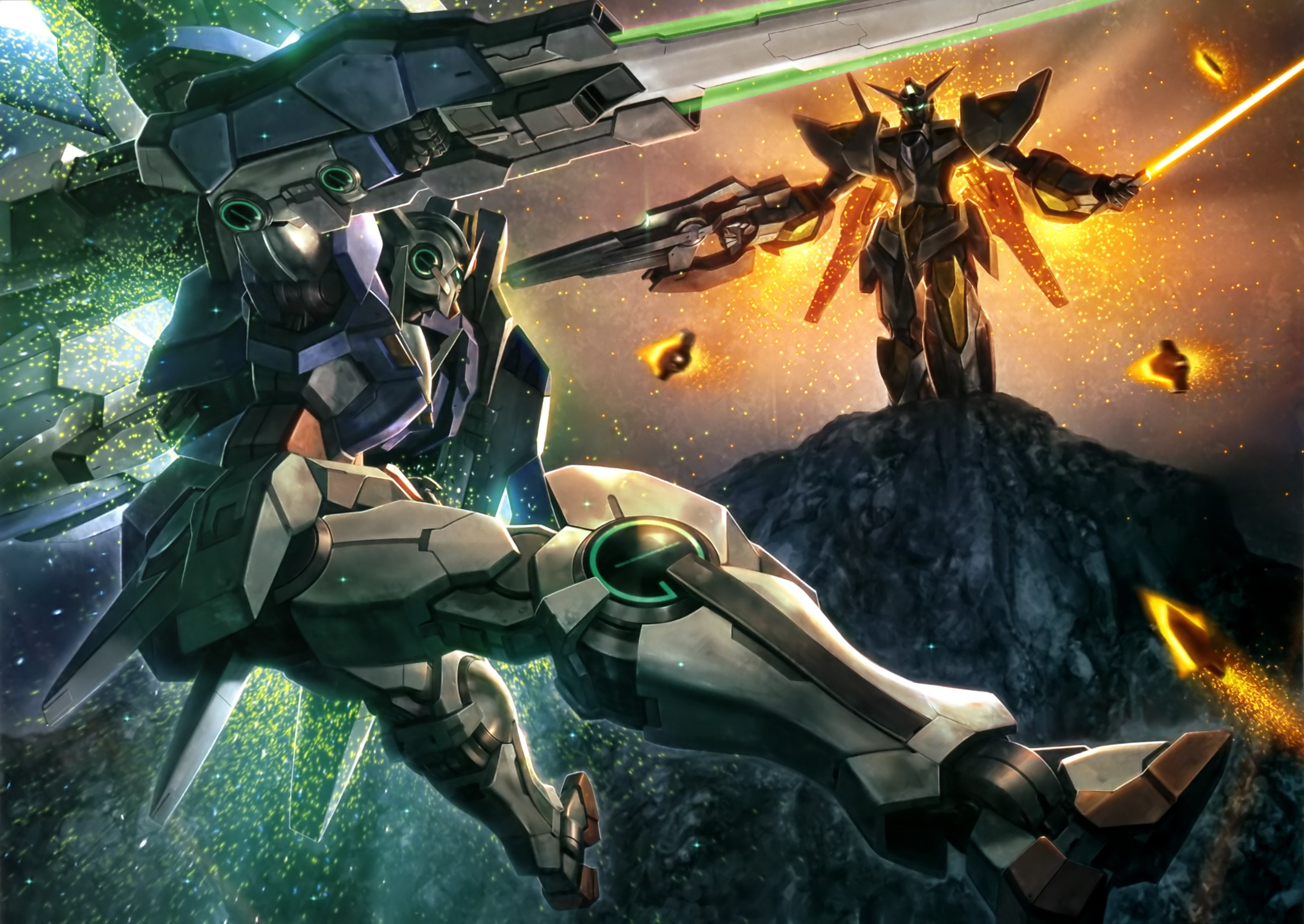 Raiser Vs Reborn Gundam Wallpaper