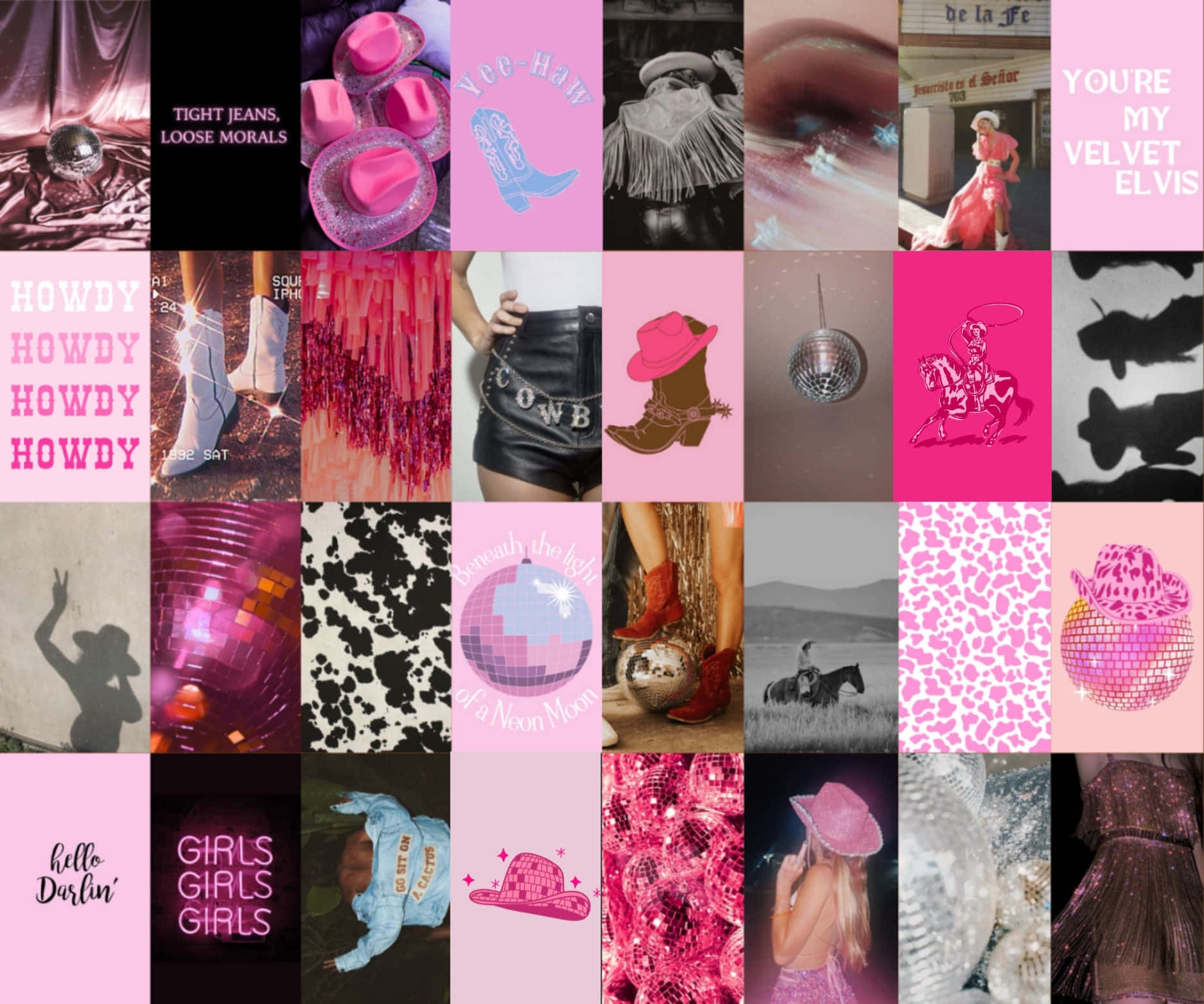 Pink Cowgirl Aesthetic Wallpaper