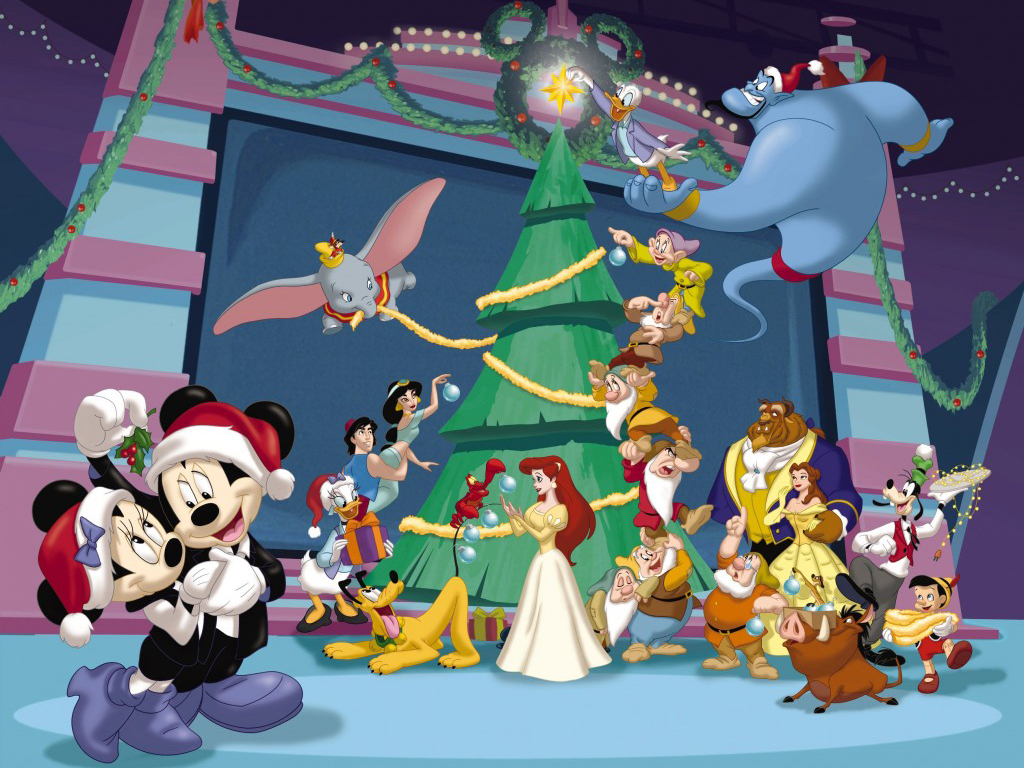 Christmas Decorating With Mickey Mouse Wallpaper