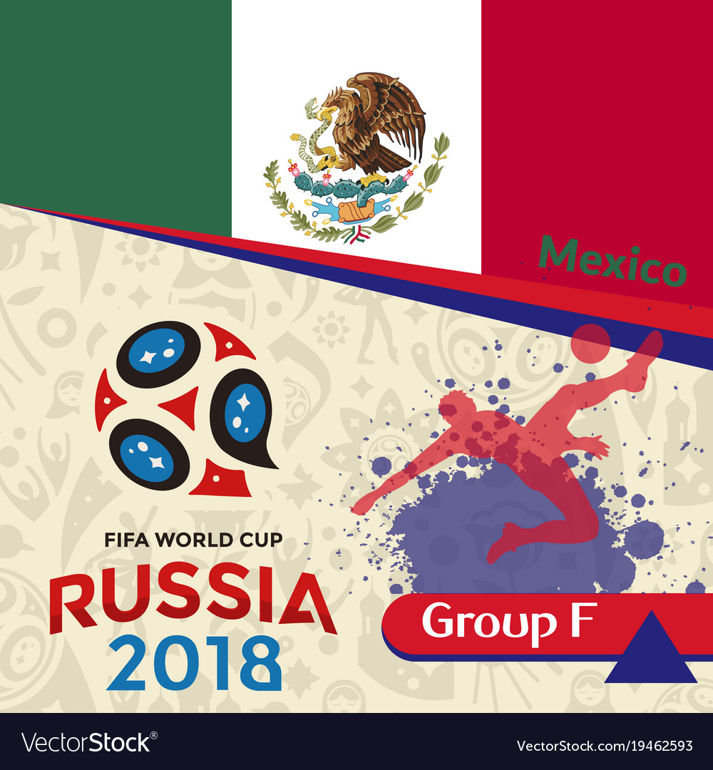 Russia Wc Group F Mexico Background Vector Image