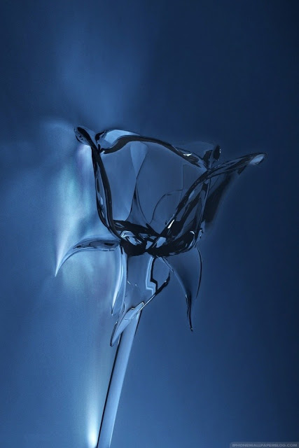 3d iPhone Wallpaper Glass Rose Concept