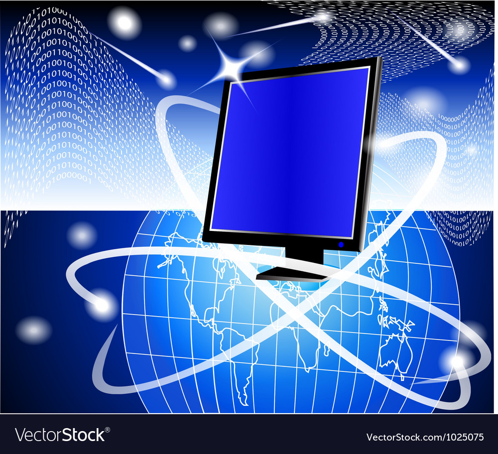 It Puter Background Royalty Vector Image