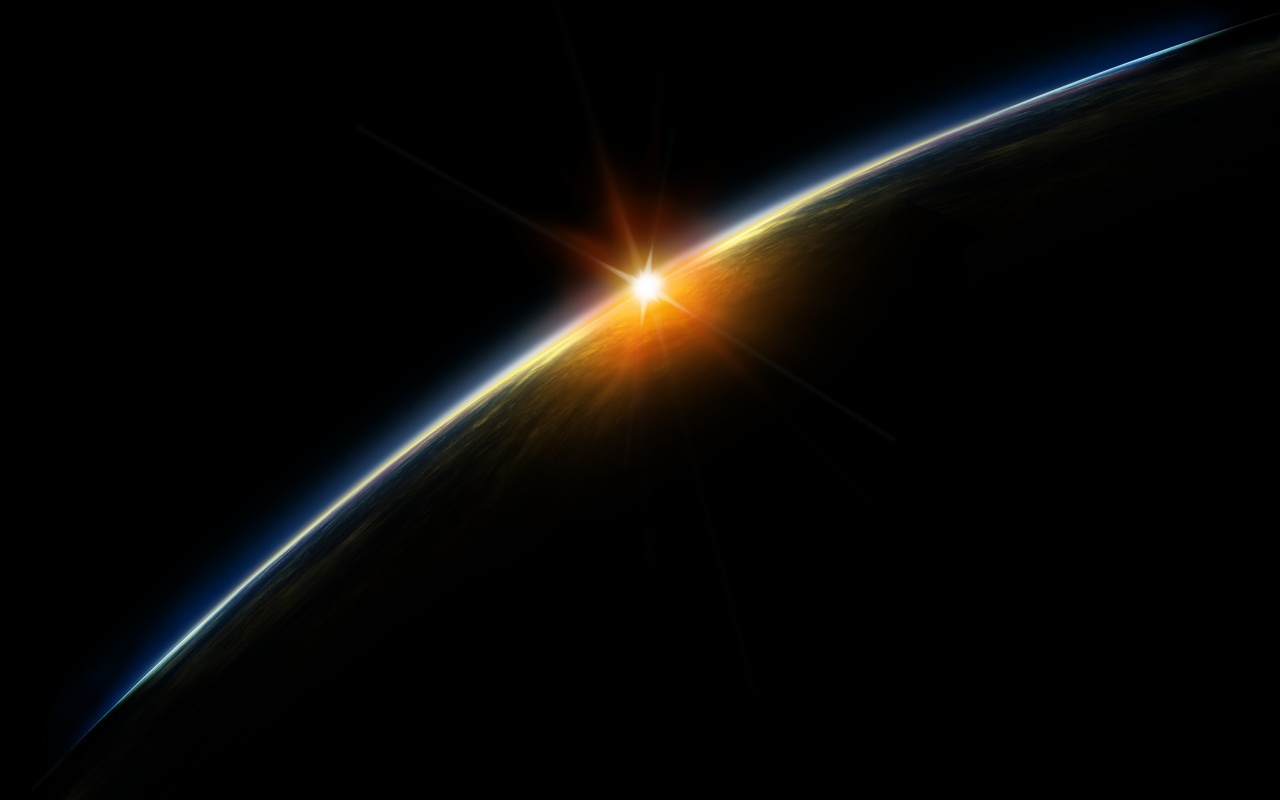1280x800 Sunrise from space desktop PC and Mac wallpaper