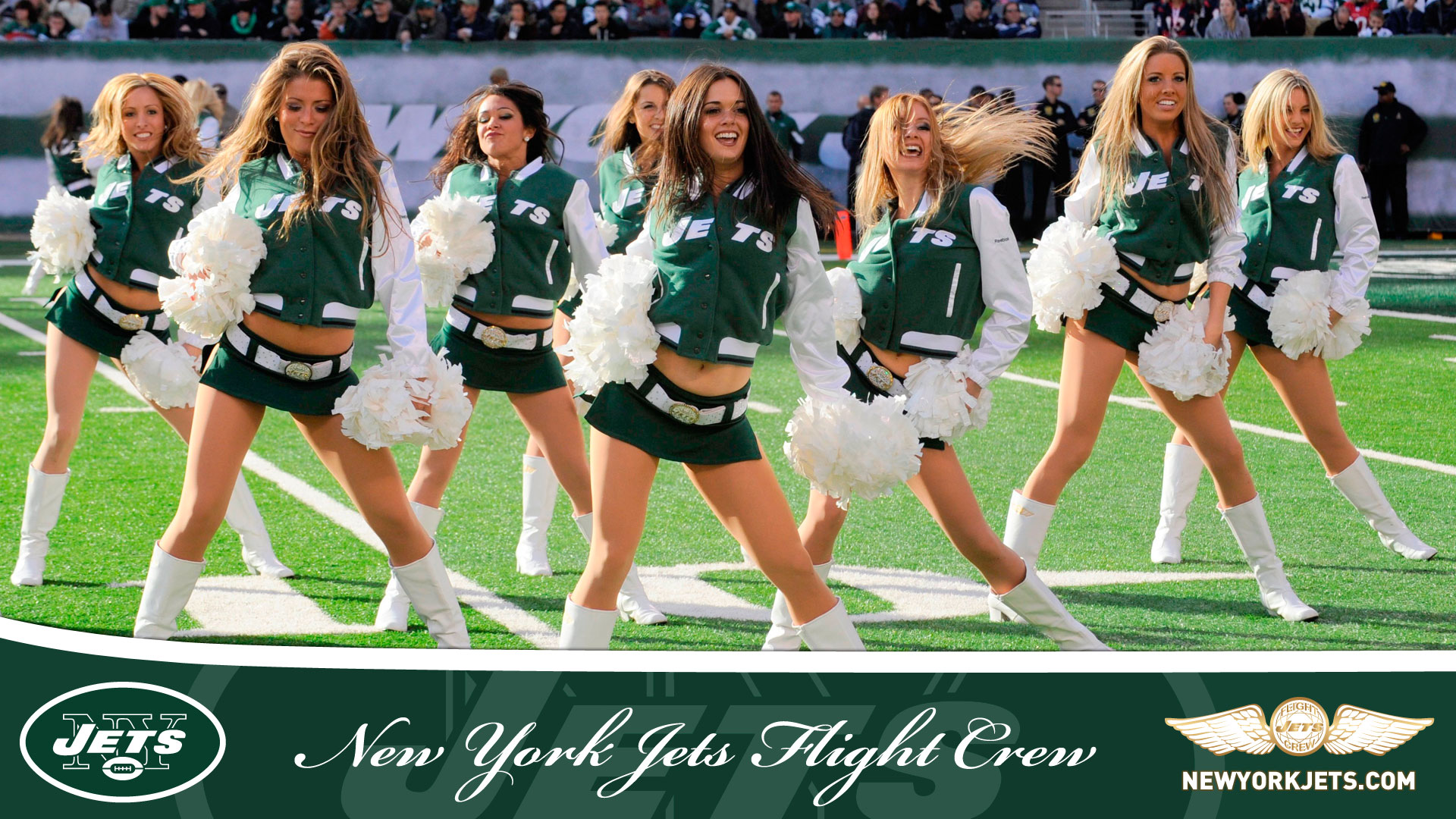 New York Jets Nfl Football Cheerleader G Wallpaper