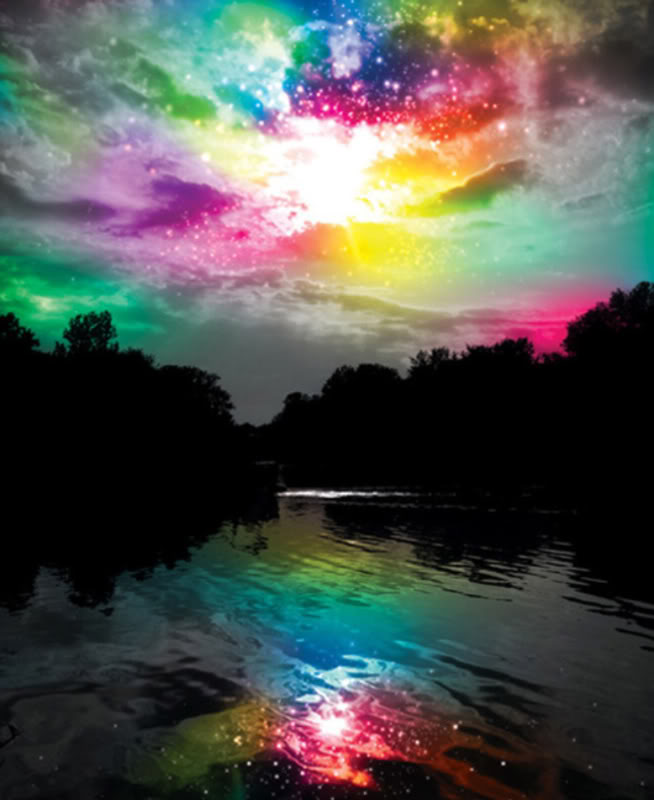 Colorful Sky And Water Background Wallpaper On This