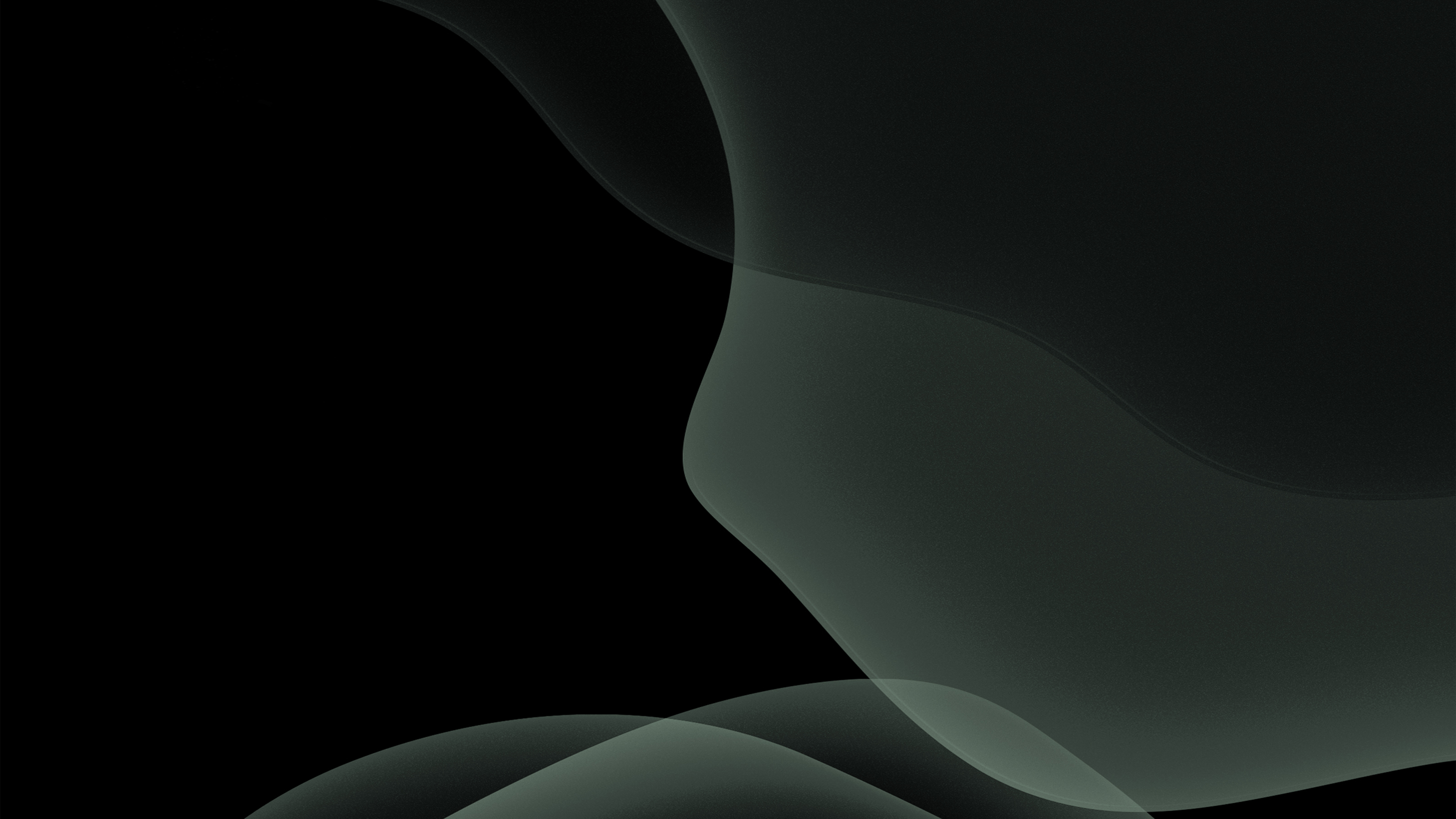 Abstract dark green waves on a black background, creating a sleek and modern aesthetic