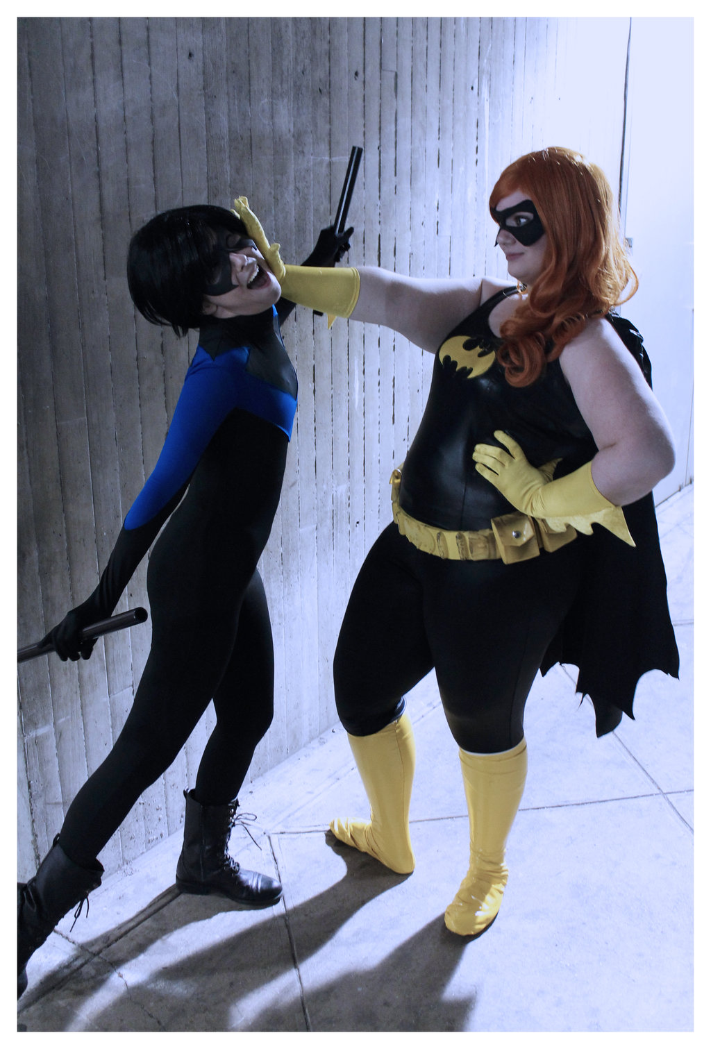 Nightwing and Batgirl by rizzapiff on
