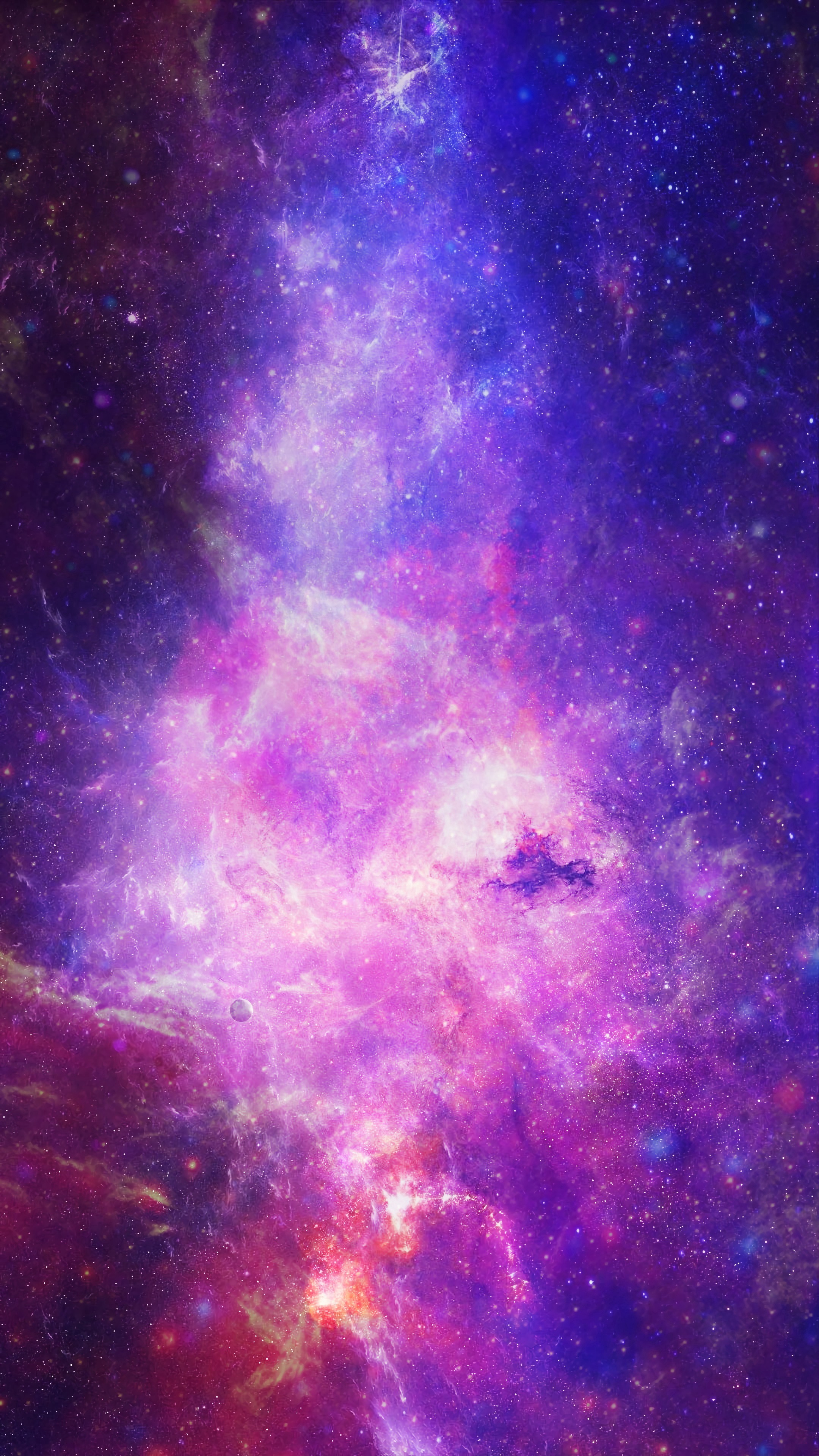 Space Nebula Galaxy Stars Bright Saturated Moto E4 Phone