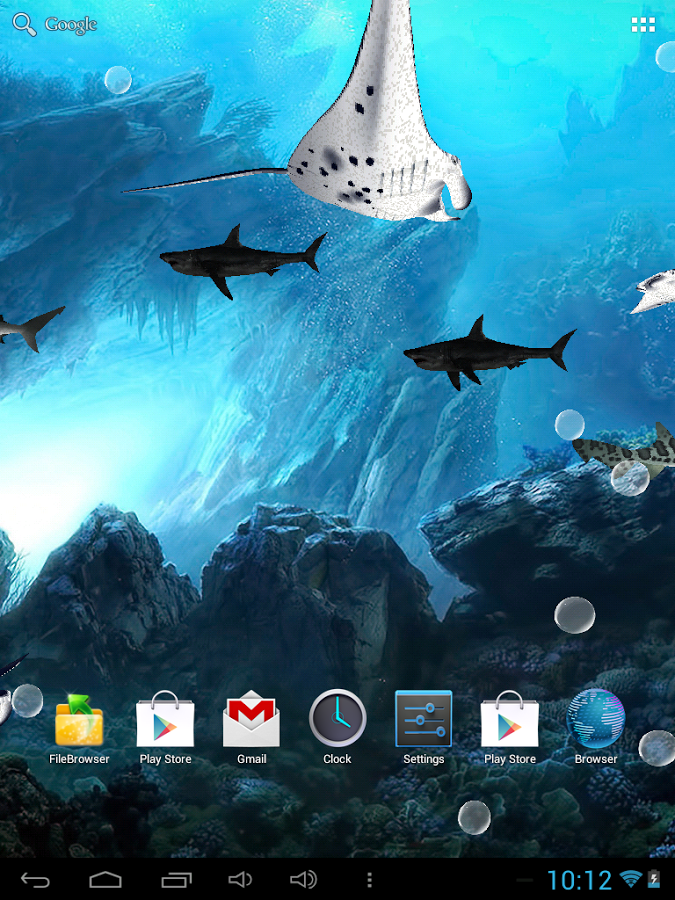 3d Sharks Live Wallpaper HD Background And Mantas Water