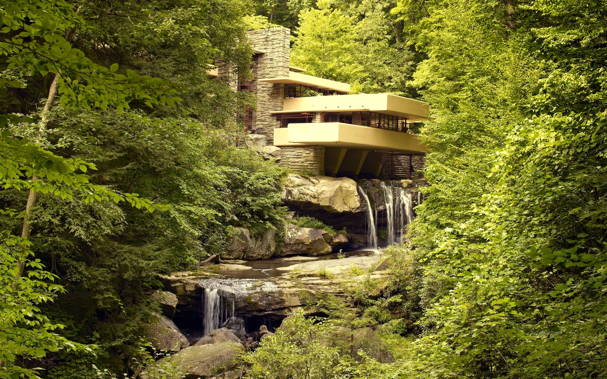 River Architecture Frank Lloyd Wright Waterfall House Building