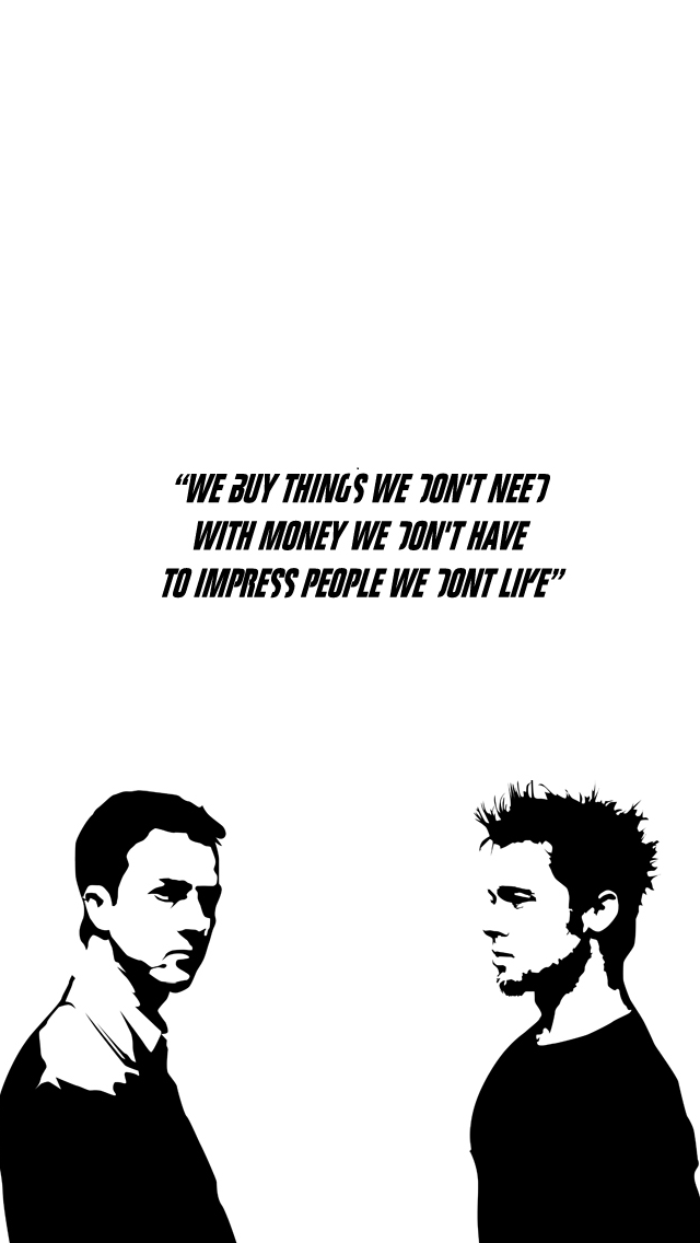 Fight Club Quote iPhone Wallpaper