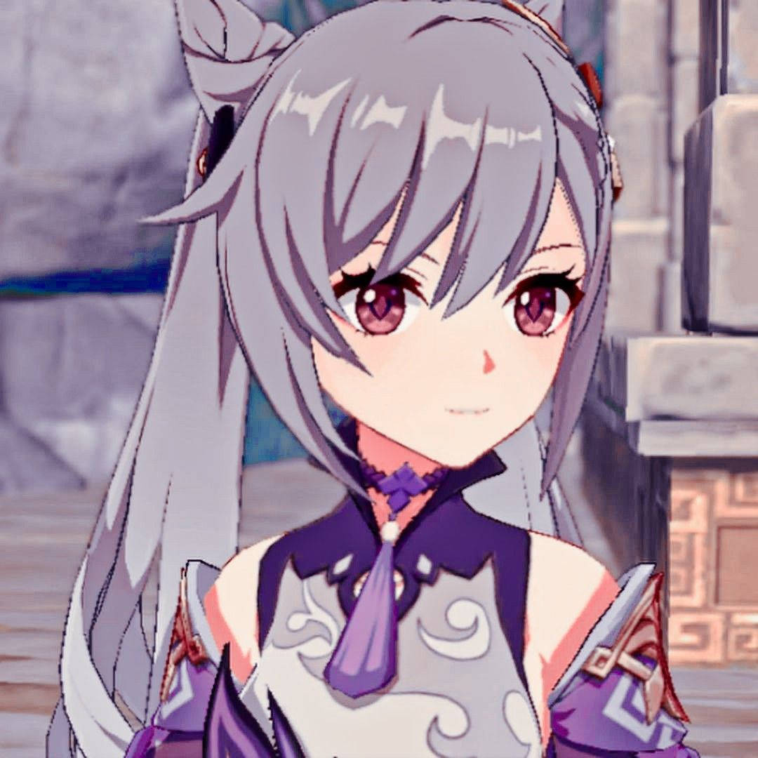 Keqing From Genshin Impact Radiant In White Wallpaper