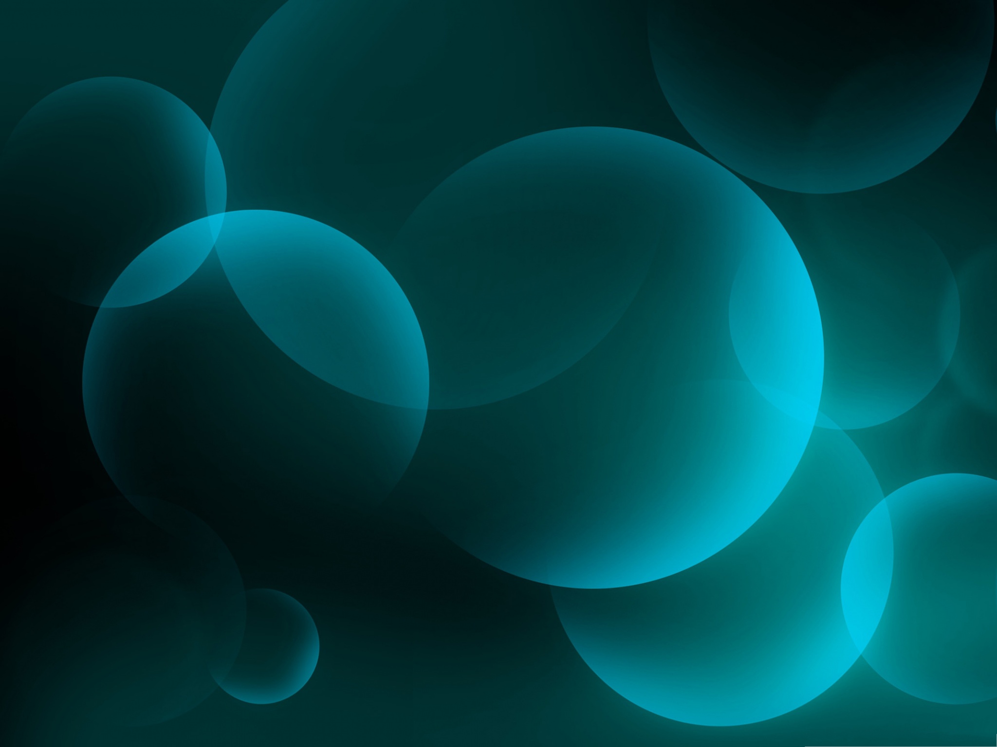 Background Wide Wallpaper Turquoise Big Bubbles Differ In Size