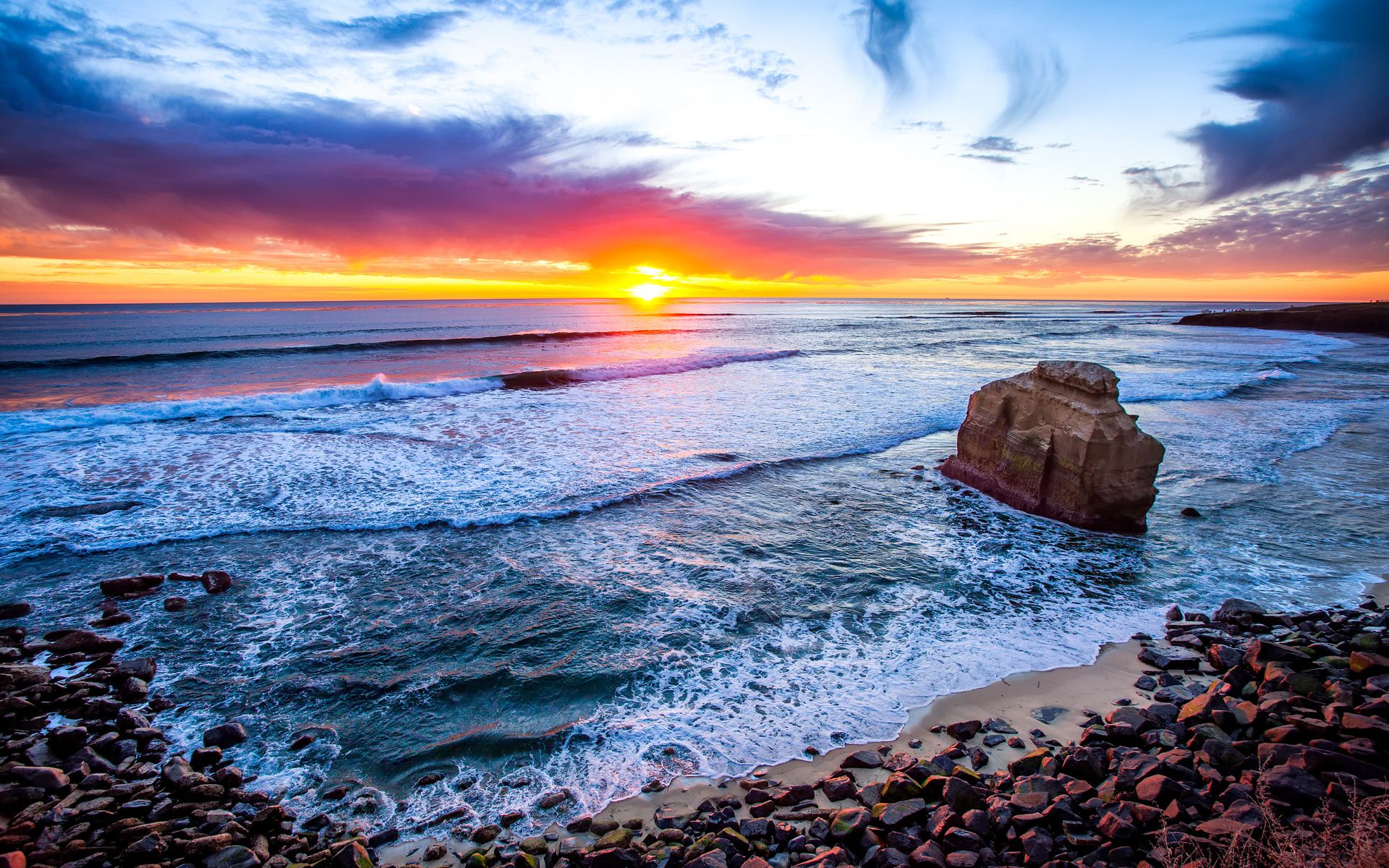 San Diego Beach Sunset HD Wallpapers 1920x1200