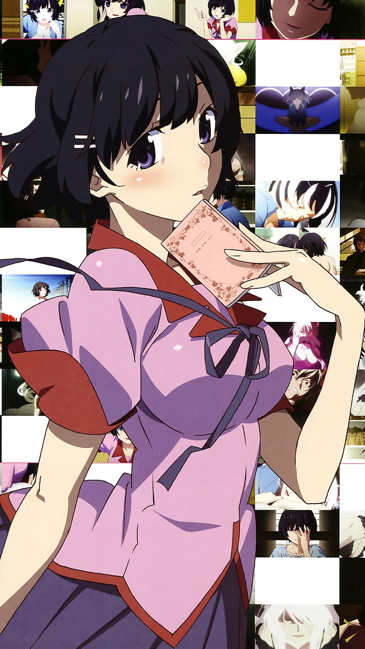 HD Wallpaper Hanekawa Tsubasa Monogatari Series Anime Girls