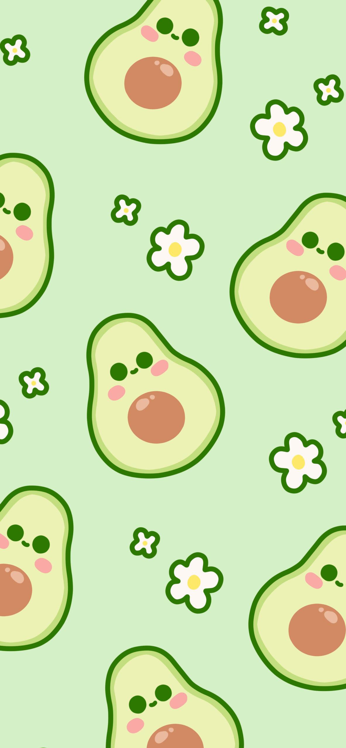 Cute Avocado Green Wallpaper Aesthetic Kawaii