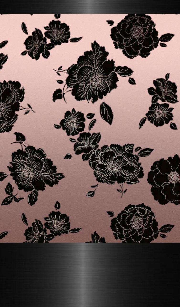 Black And Rose Gold iPhone Wallpaper