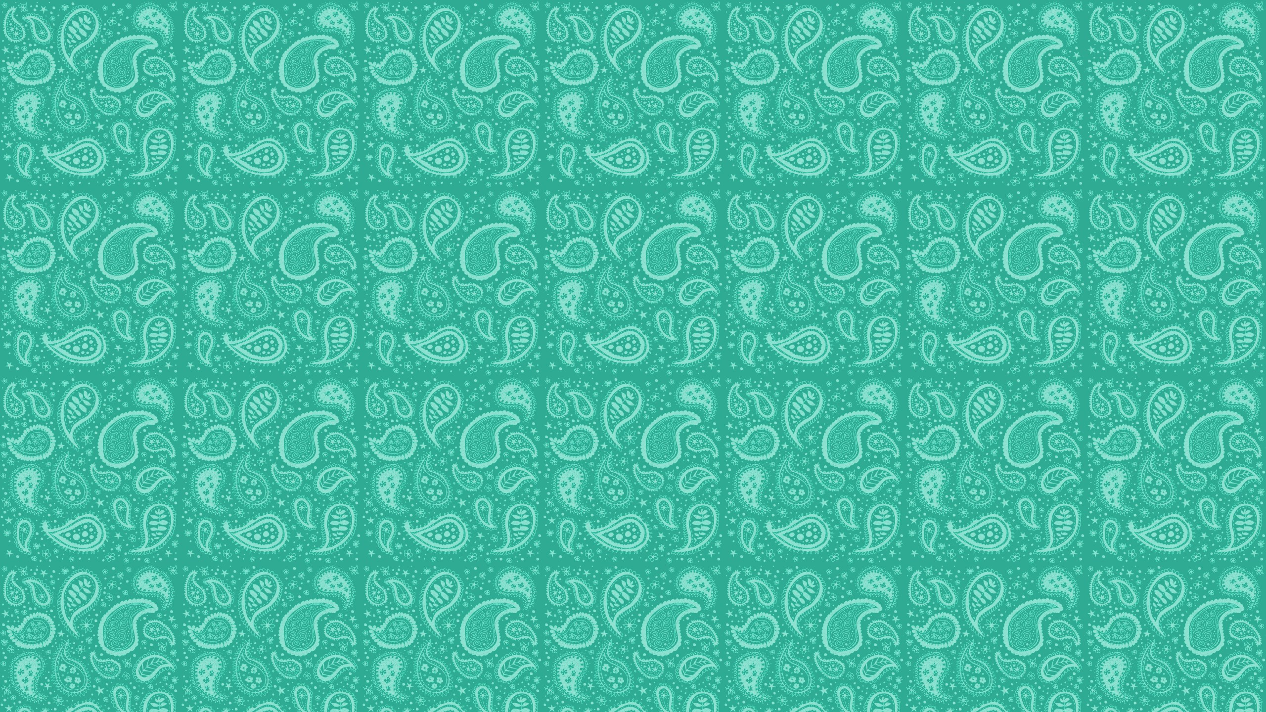 This Teal Paisley Desktop Wallpaper Is Easy Just Save The