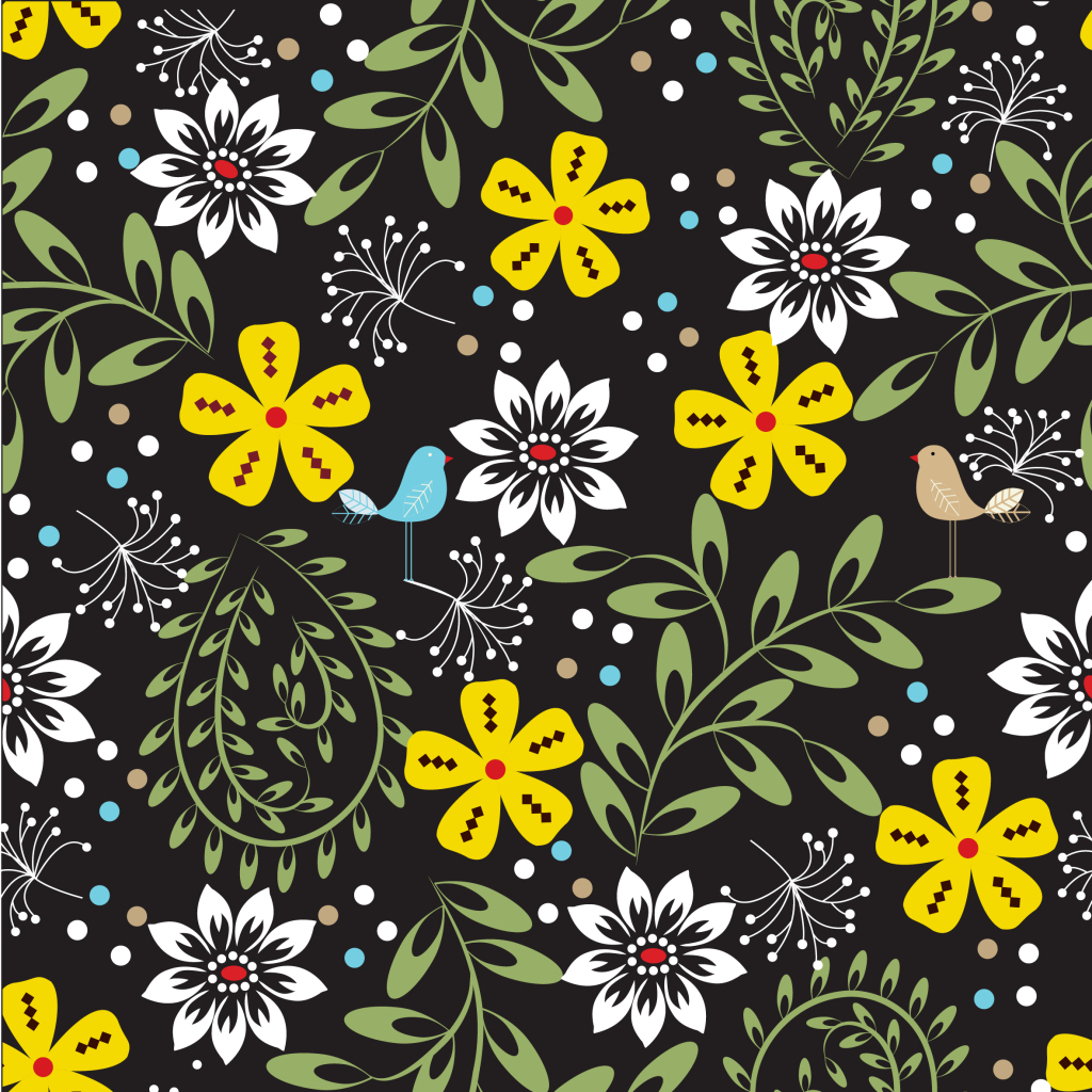 Wallpaper Flowers Floral Pattern