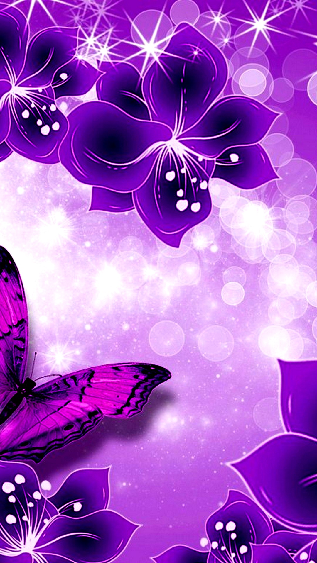 Cute Purple Aesthetic iPhone Wallpaper 3d