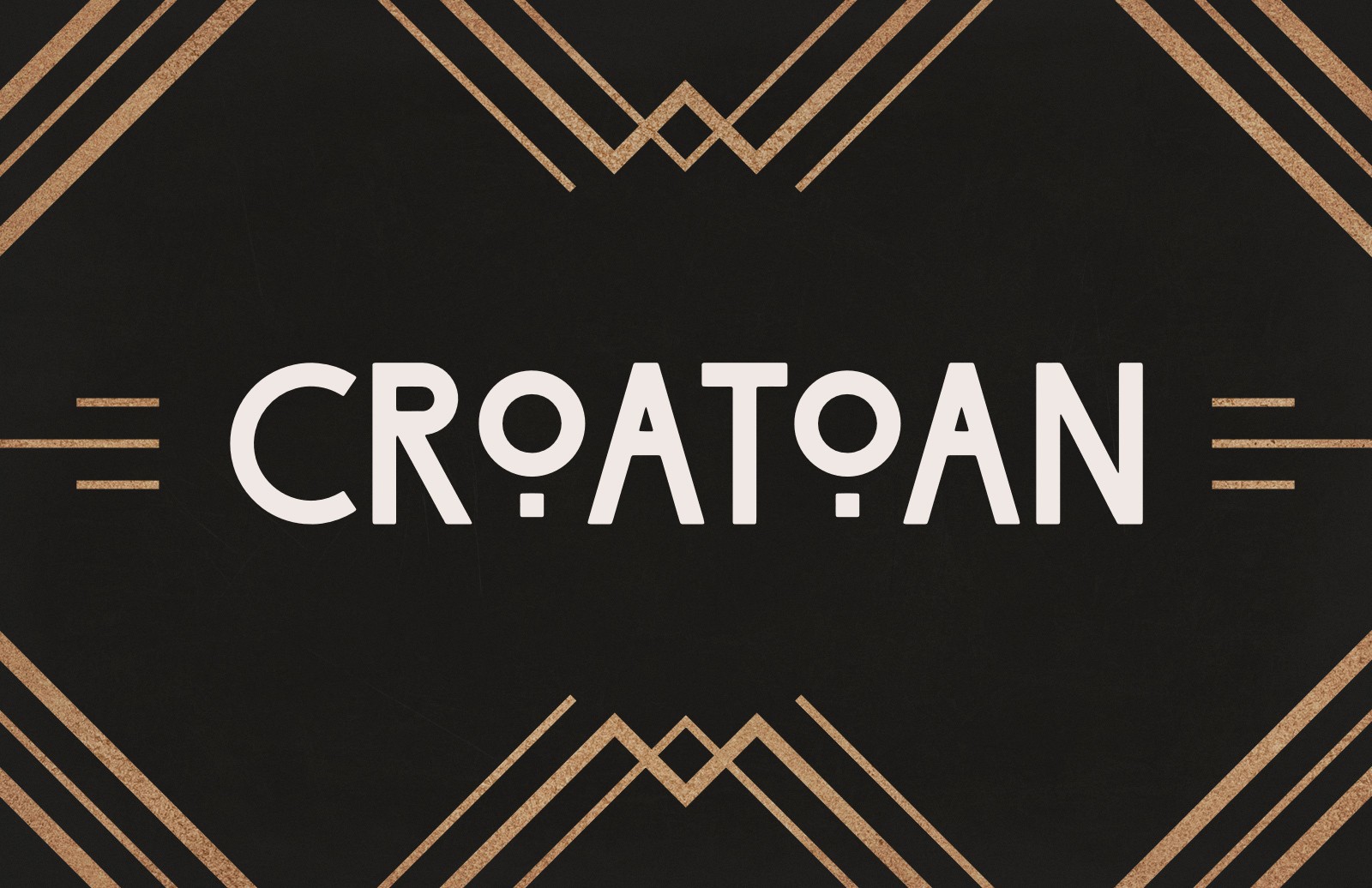 Croatoan Art Deco Headline Font Medialoot