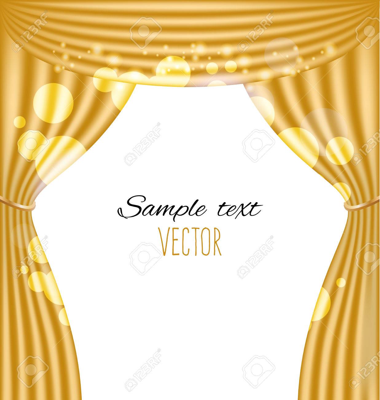 Gold Curtains Vector Background Royalty Cliparts Vectors