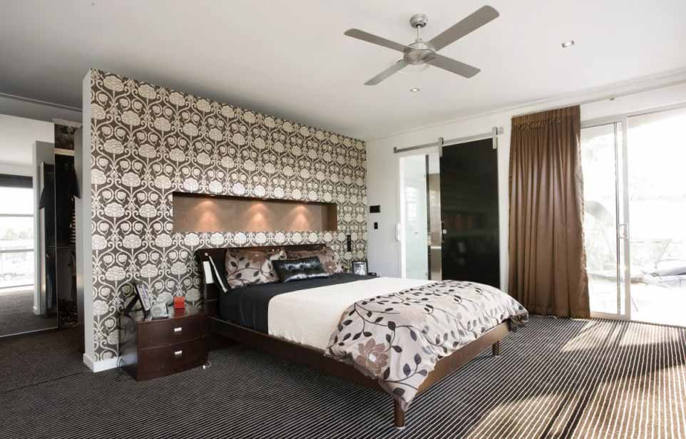 Rumah Dengan Wallpaper Dinding Modern In The Bedroom