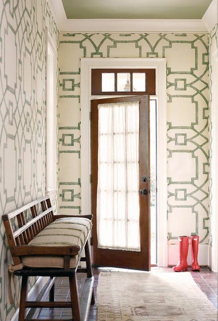 Entry Foyer Hallway Area Wallpaper For The Home