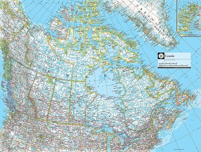 Map of Canada Wallpaper Wall Mural   Self Adhesive   Multiple Sizes