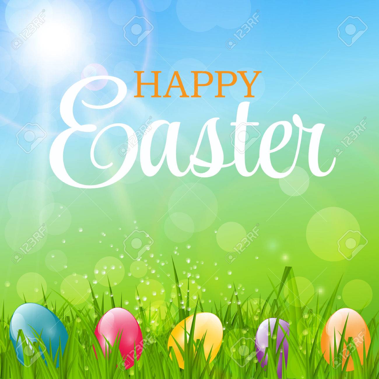 Happy Easter Background Vector Illustration Royalty Free Cliparts