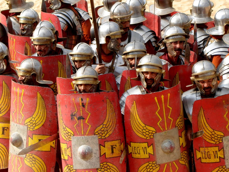 Close Up On A Roman Army By Porpierita