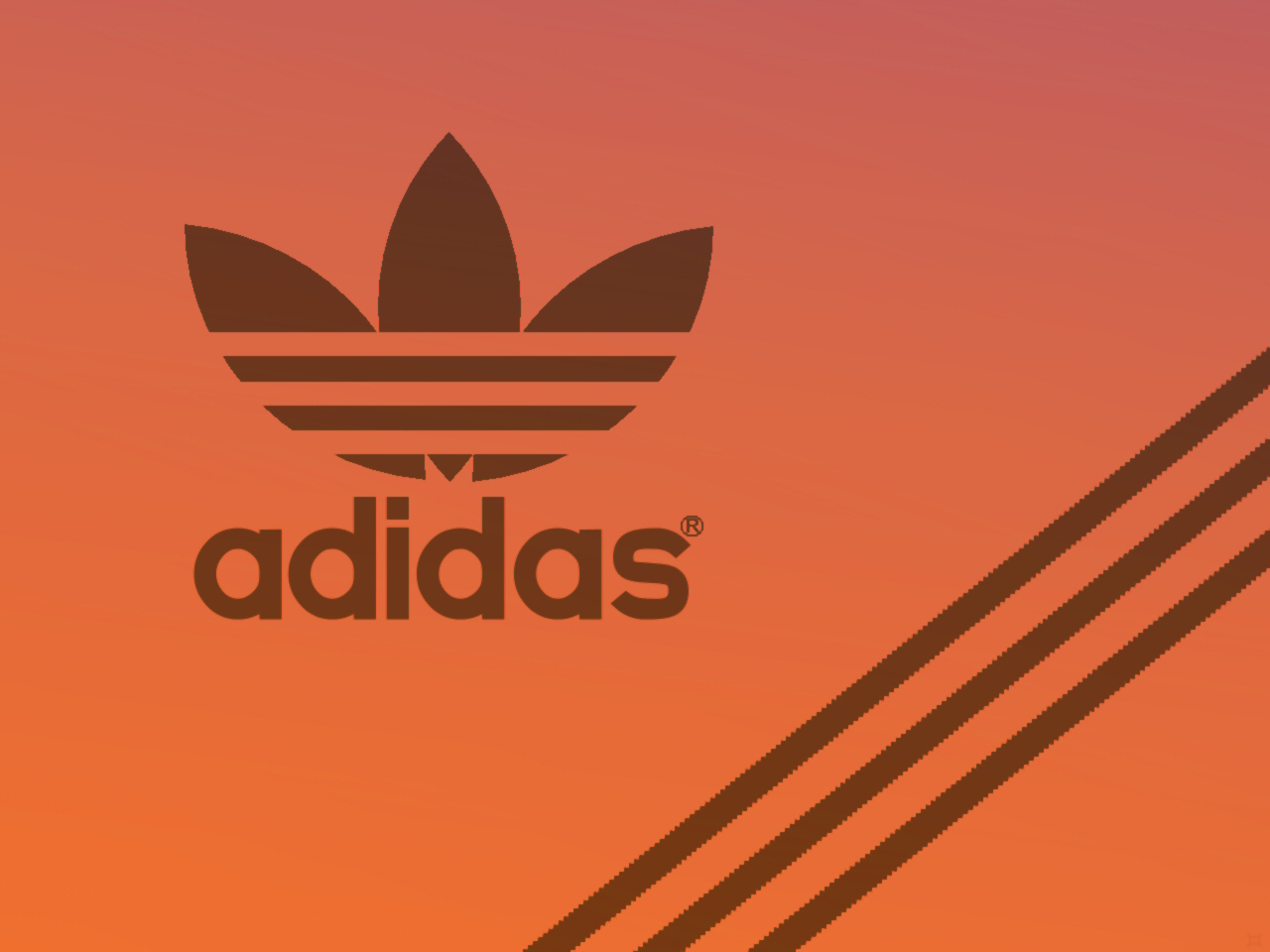 Orange Adidas Logo Originals