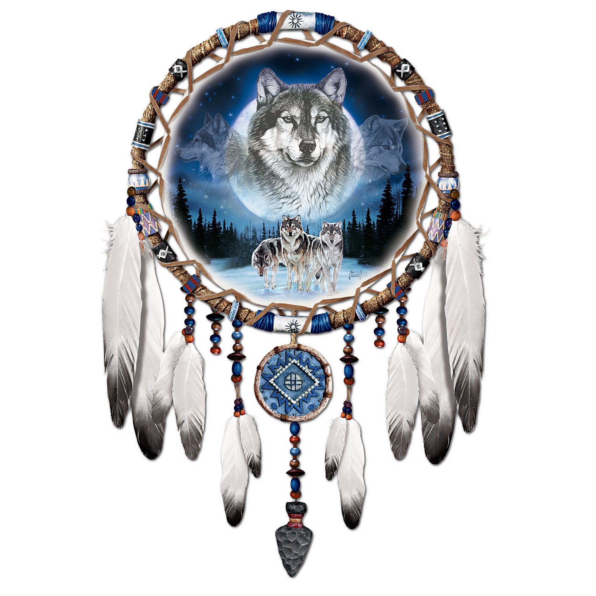 Wolf Dream Catcher Native American crafts Pinterest