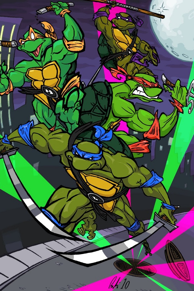 For iPhone Cartoons Wallpaper Ninja Turtles