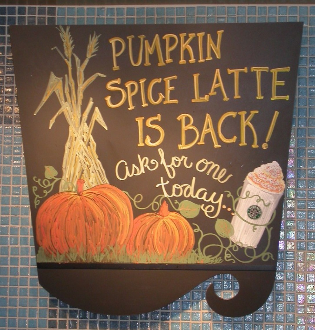 Pumpkin Spice Latte Sign