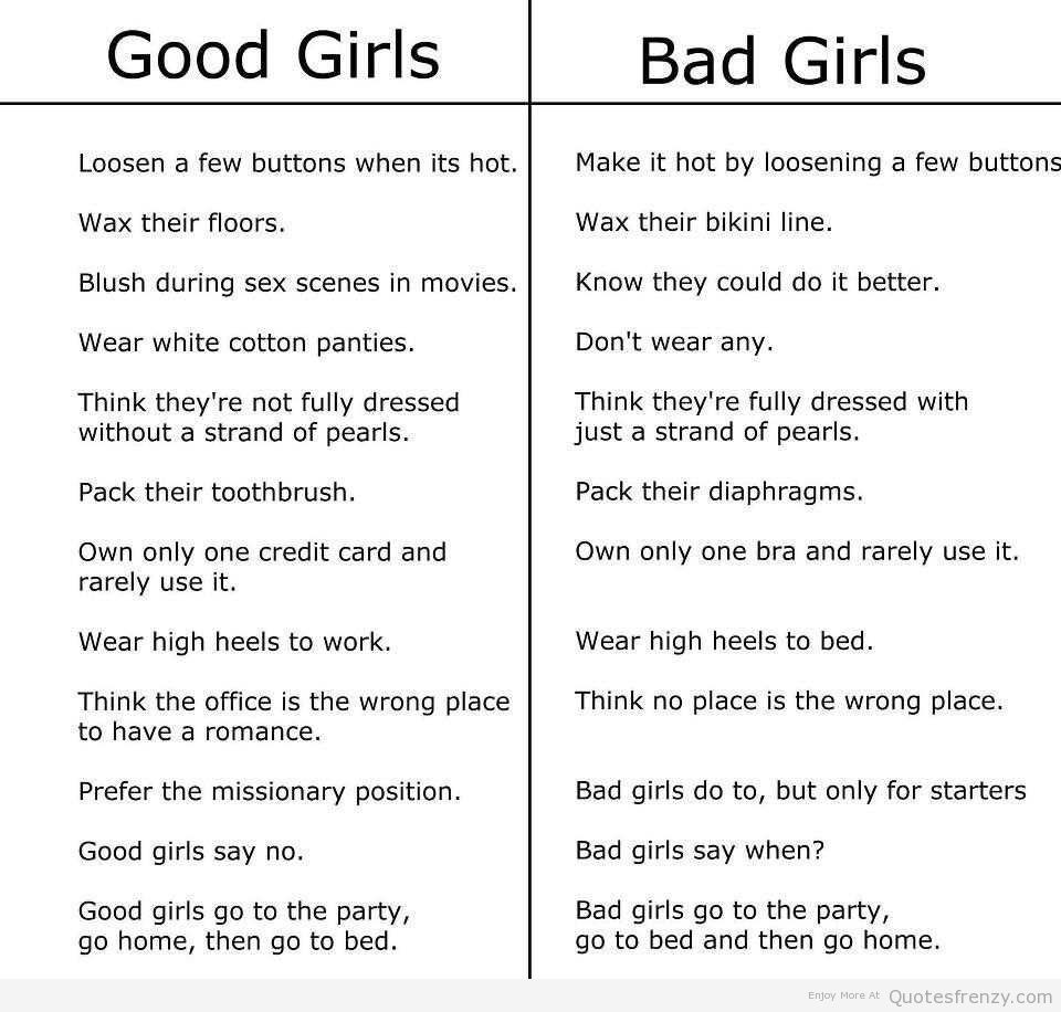 Quotes For Girls What Is Good And Bad Life Girl Vs